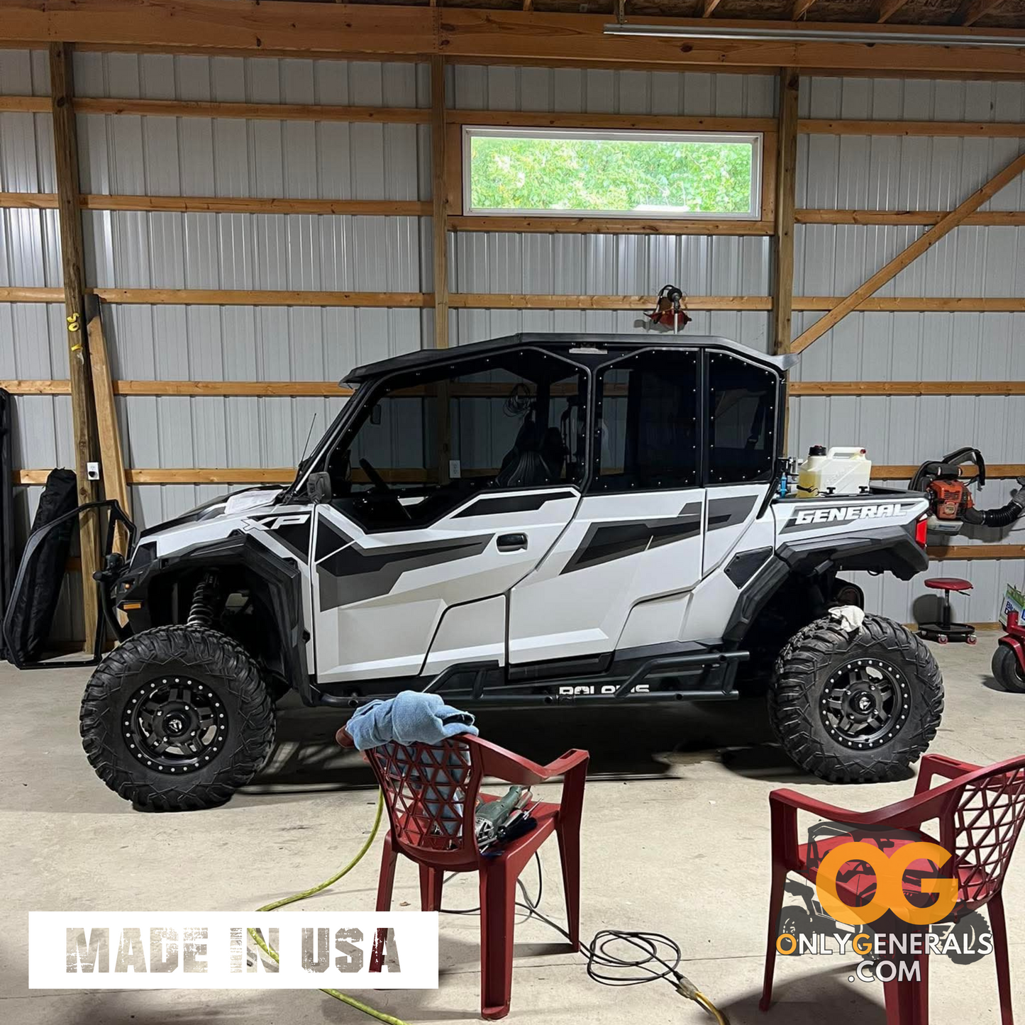 OG Sideskins LITE Hard Upper Doors for Polaris General 4 Seat Models