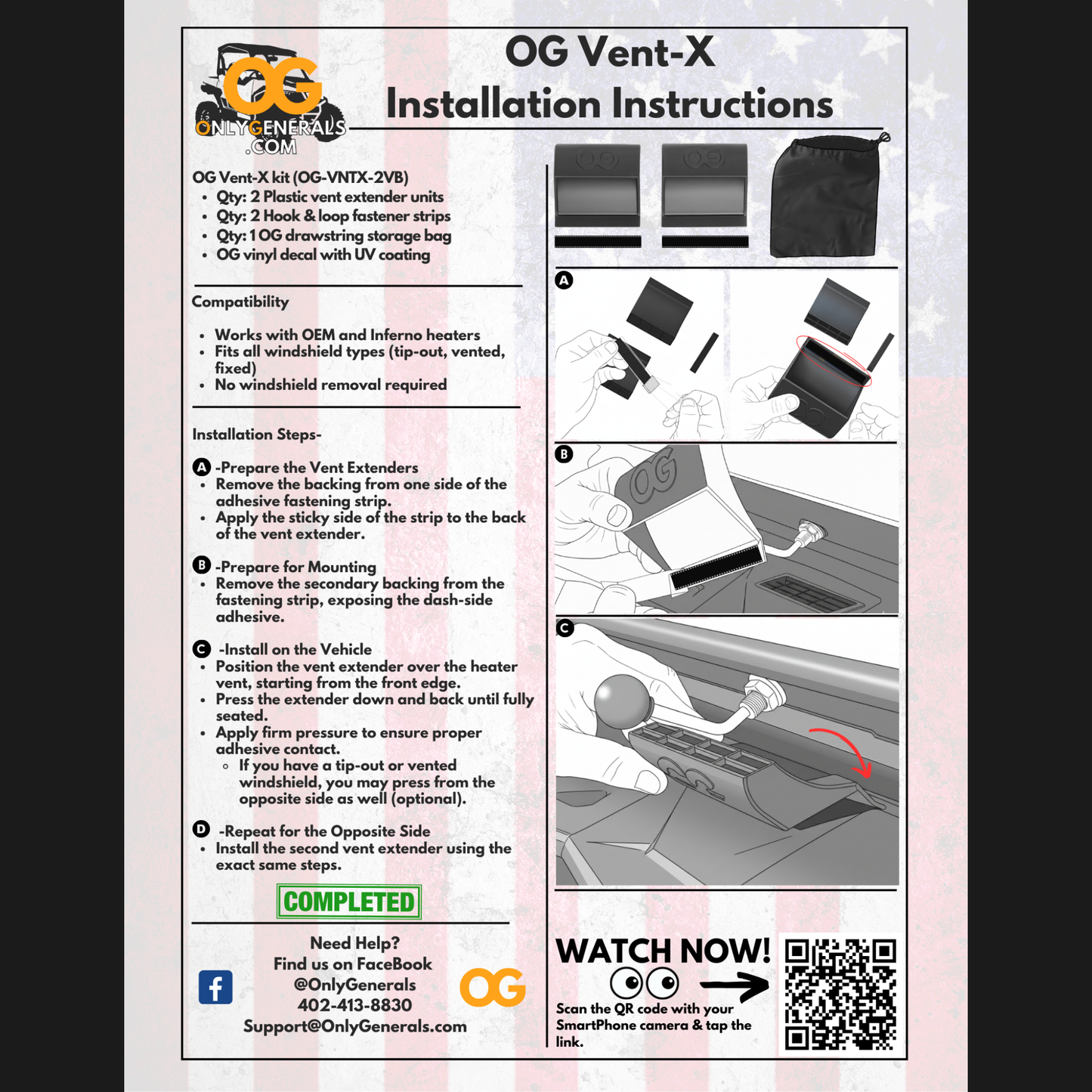 OG Vent-X Heater Vent Extenders