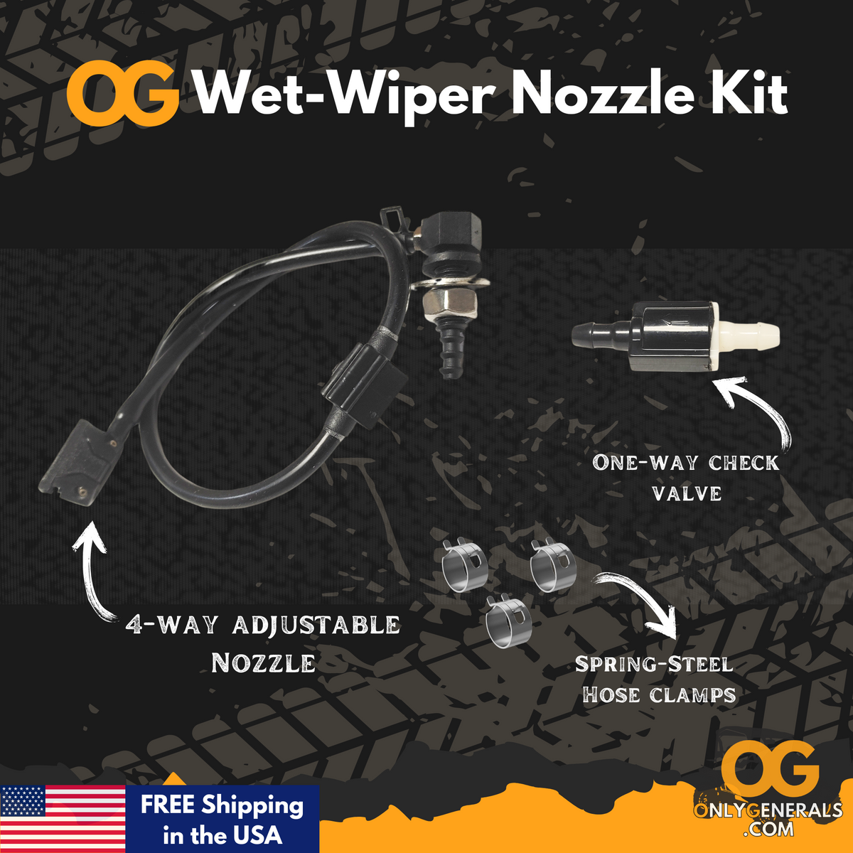Windshield Washer Nozzle Wiper Water Spray Jet Hood Sprayer Adjustable Windshield Washer Nozzle Wiper Water Spray Jet Hood Sprayer Adjustable