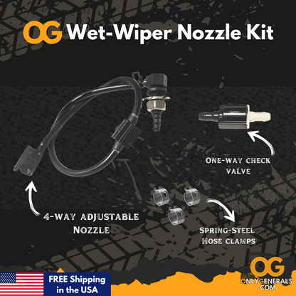 Main product image showcasing the onlygenerals wet-wiper nozzle kit for the polaris general