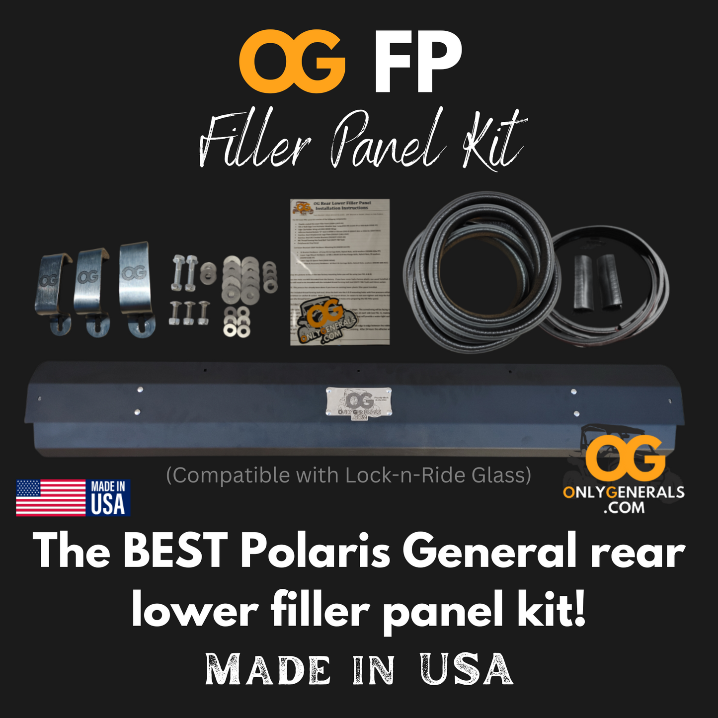 OnlyGenerals The best Polaris General rear lower filler panel kit. Made in the USA!